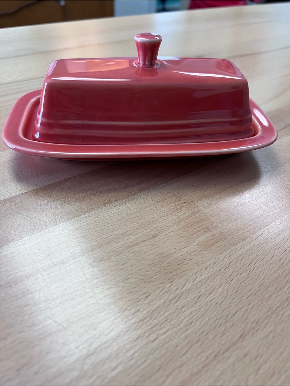 Fiesta Orange Butter Dish with Lid